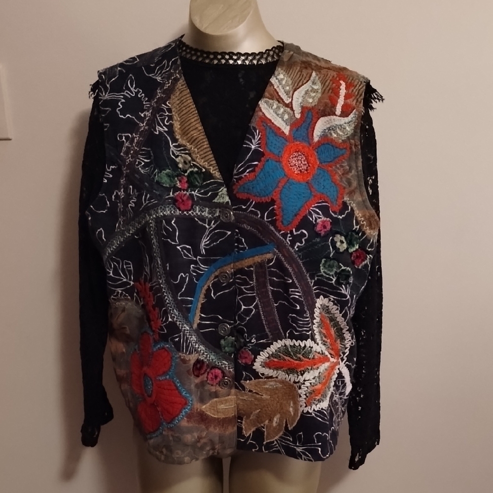 Chico's Embroidered Vest